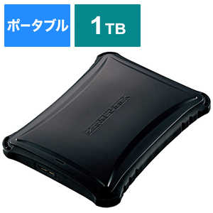 エレコム ELECOM 外付ケSSD/ポータブル/USB3.2(Gen1)対応/ZEROSHOCK/1TB/ブラック ブラック ESDZSA1000GBK