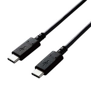 쥳 ELECOM 0.5m[USB-C  USB-C]2.0֥ šž USB PDб 60W U2C-CC05NBK2 ֥å