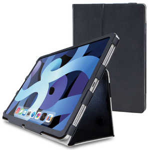 エレコム　ELECOM 10.9インチ iPad Air(第4世代)用 レザｰケｰス フラップ 2アングル 軽量 ブラック TB-A20MPLFBK