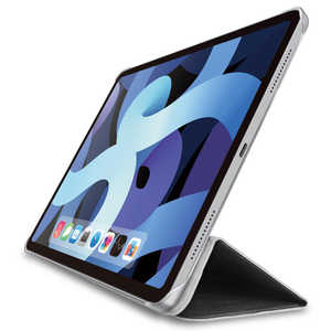 エレコム ELECOM 10.9インチ iPad Air(第4世代)用 フラップケース 背面クリア/ソフトレザー/2アングル/スリープ対応 ブラック TB-A20MWVBK