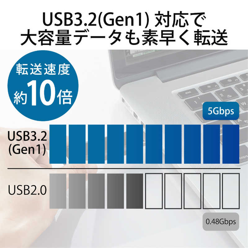 エレコム　ELECOM エレコム　ELECOM 外付けSSD USB-A接続 ブラック [ポｰタブル型 /128GB] ESD-EMN0128GBK ESD-EMN0128GBK