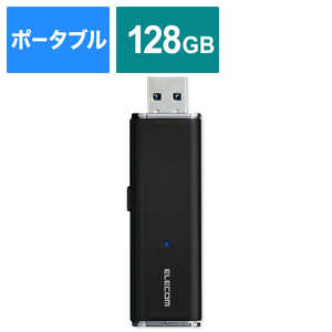 エレコム ELECOM 【アウトレット】外付けSSD USB-A接続 ブラック [ポータブル型 /128GB] ブラック ESDEMN0128GBK