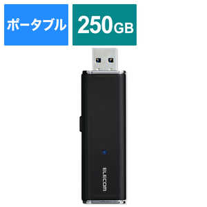 エレコム　ELECOM 外付けSSD USB-A接続 PS4対応 ブラック [ポｰタブル型 /250GB] ESD-EMN0250GBK