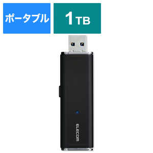 エレコム ELECOM 【アウトレット】外付けSSD USB-A接続 PS4対応 ブラック [ポータブル型 /1TB] ブラック ESDEMN1000GBK