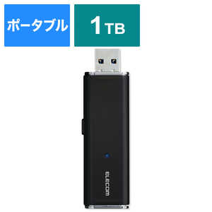 エレコム　ELECOM 【アウトレット】外付けSSD USB-A接続 PS4対応 ブラック [ポｰタブル型 /1TB] ESD-EMN1000GBK