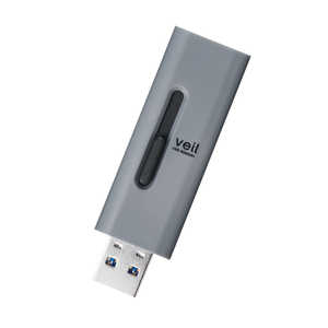 エレコム ELECOM USBメモリ グレー 16GB USB3.2 USB TypeA スライド式 グレー MFSLU3016GGY