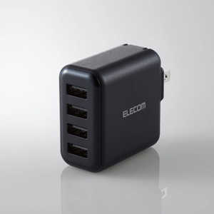 エレコム ELECOM AC充電器 スマホ・タブレット用 4.8A出力 USB-Aメス4ポート おまかせ充電搭載 ブラック MPA-ACU13BK エレコム ELECOM AC充電器 スマホ・タブレット用 4.8A出力 USB-Aメス4ポート おまかせ充電搭載 ブラック MPA-ACU13BK