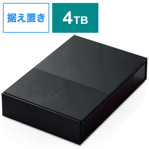 エレコム ELECOM 外付けHDD USB-A接続 テレビ録画向け(Mac/Windows11対応) ブラック [4TB /据え置き型] ELD-GTV040UBK
