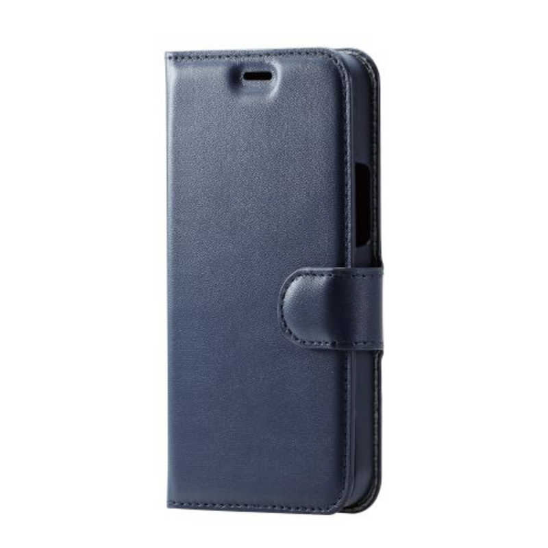 エレコム Elecom Iphone 12 Mini レザｰケｰス 手帳型 Ultraslim 薄型 磁石付き ステッチ 抗菌 ネイビｰ