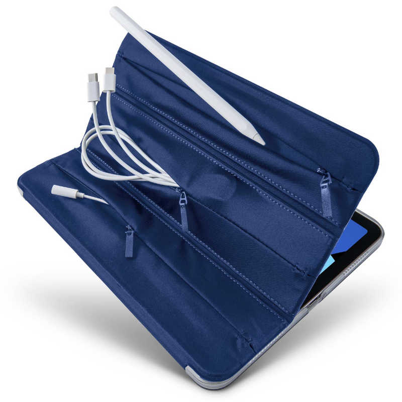 エレコム　ELECOM エレコム　ELECOM 10.9インチ iPad Air(第4世代)用 フラップケース ポケット付 スリープ対応 ネイビー TB-A20MPLFPNV TB-A20MPLFPNV