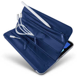 エレコム　ELECOM 10.9インチ iPad Air(第4世代)用 フラップケｰス ポケット付 スリｰプ対応 ネイビｰ TB-A20MPLFPNV