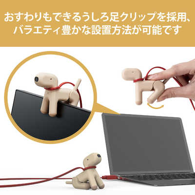 エレコム ELECOM ウェブカメラ マイク内蔵 wanco ブラウン 有線 UCAM