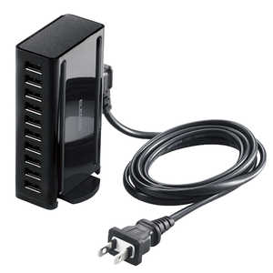 エレコム　ELECOM AC充電器/USB充電/卓上多ポート/60W/A10ポート/縦横置 EC-ACD04BK