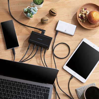 エレコム USB コンセント 充電器 合計70W EC-ACD05BK 卓上多ポートAC充電器(USB PD30W＋40W⁄C×1＋A×8) - EC-ACD05BK