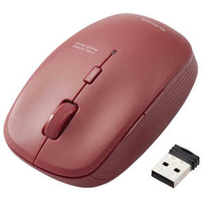 エレコム　ELECOM 【アウトレット】マウス Mサイズ 抗菌 [BlueLED /無線(ワイヤレス) /5ボタン /USB] レッド M-BL21DBSKRD