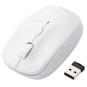 エレコム　ELECOM マウス Mサイズ 抗菌 [BlueLED /無線(ワイヤレス) /5ボタン /USB] ホワイト M-BL21DBSKWH