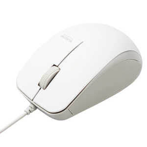 エレコム　ELECOM マウス Mサイズ 抗菌 [BlueLED /有線 /3ボタン /USB] ホワイト M-BL27UBSKWH