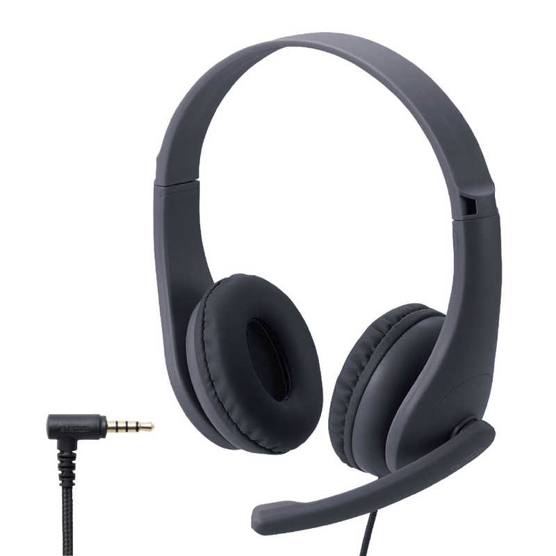 エレコム　ELECOM エレコム　ELECOM ヘッドセット こども専用  [φ3.5mmミニプラグ /両耳 /ヘッドバンドタイプ] HS-KD01TBK ブラック HS-KD01TBK ブラック
