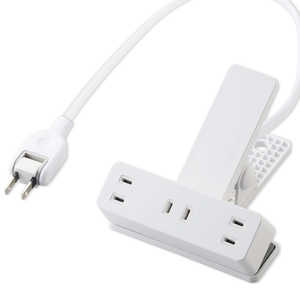 エレコム ELECOM クリップタップ/雷サージ付/3個口/2.5m ホワイト T-KF03-2325WH エレコム ELECOM クリップタップ/雷サージ付/3個口/2.5m ホワイト T-KF03-2325WH