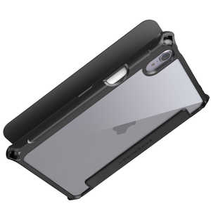 エレコム　ELECOM iPad mini(第6世代)用 フラップケース 背面クリア ZEROSHOCK スリープ対応 ブラック TB-A21SZEROBK