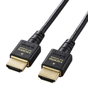 エレコム ELECOM HDMIケーブル Ultra High Speed HDMI ブラック [1m /HDMI⇔HDMI /スリムタイプ /8K・4K対応] DH-HD21ES10BK