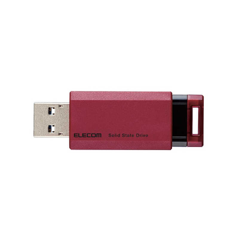 エレコム　ELECOM エレコム　ELECOM 外付けSSD USB-A接続 PS5/PS4、録画対応(Chrome/iPadOS/iOS/Mac/Windows11対応) レッド [500GB /ポータブル型] ESD-EPK0500GRD ESD-EPK0500GRD