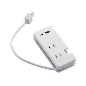 エレコム ELECOM USBタップ/USB-C×1/USB-A×1/最大出力合計15W/AC3個口/ケーブル収納 MOT-U13-2302WH エレコム ELECOM USBタップ/USB-C×1/USB-A×1/最大出力合計15W/AC3個口/ケーブル収納 MOT-U13-2302WH