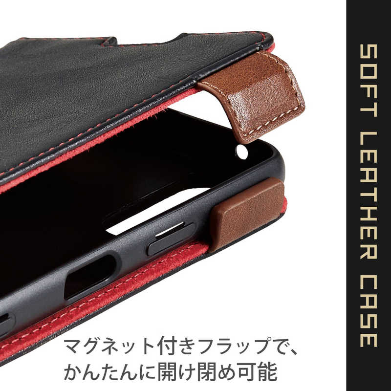 エレコム　ELECOM エレコム　ELECOM Xperia 10 III レザーケース ステッチ 磁石付き PM-X213PLFYBK PM-X213PLFYBK