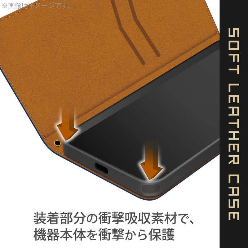 エレコム　ELECOM エレコム　ELECOM Xperia 10 III レザーケース ステッチ 磁石付き PM-X213PLFYNV PM-X213PLFYNV