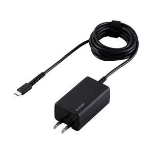 쥳 ELECOM ΡPCACץ USB Power Deliveryǧ 45W USB-C֥η  2m ֥å ACDC-PD1945BK