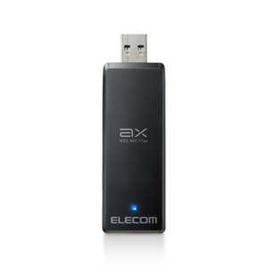 エレコム ELECOM WiFi 無線LAN 子機 1201Mbps + 574Mbps Wi-Fi6 11ax/ac/n/a/g/b 5GHz/2.4GHz ブラック WDCX1201DU3B