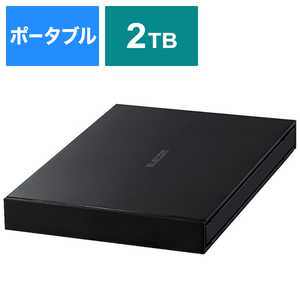 エレコム ELECOM 外付けSSD USB-A接続 (PS4対応) ブラック [ポータブル型/2TB] ESD-EJ2000GBKR