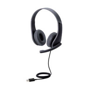 エレコム　ELECOM ヘッドセット 子ども専用 ブラック [USB /両耳 /ヘッドバンドタイプ] HS-KD01UBK