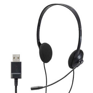 エレコム　ELECOM ヘッドセット 子ども専用 ブラック [USB /両耳 /ヘッドバンドタイプ] HS-KD03UBK