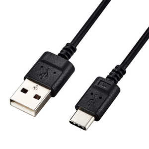 エレコム ELECOM USB Type-Cケーブル スマホ用 USB(A-C) 極細 2.0m ブラック MPAACX20BK2