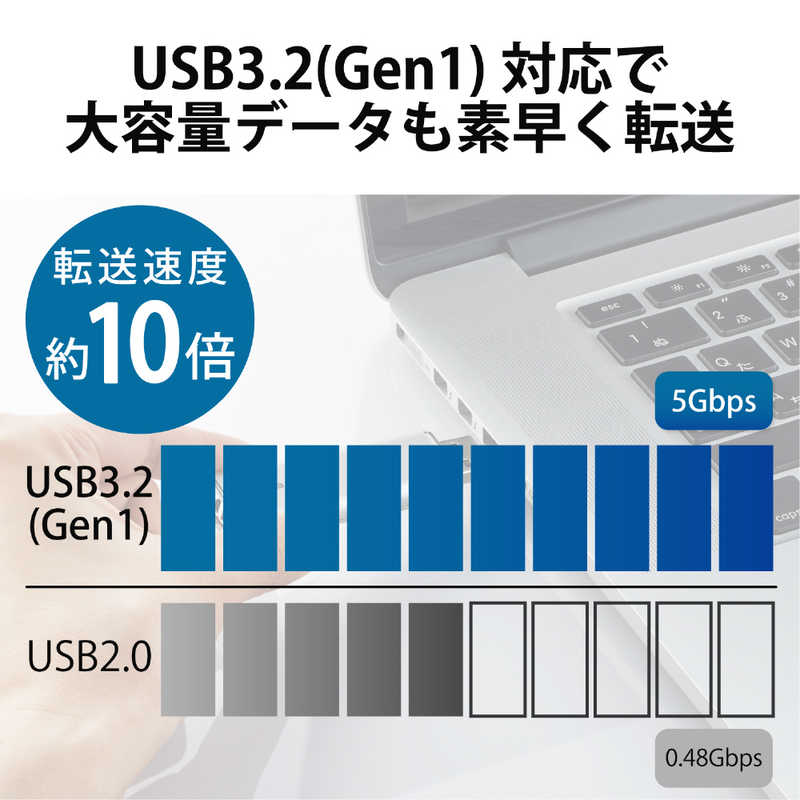 エレコム　ELECOM エレコム　ELECOM 【アウトレット】外付けSSD USB-A接続 シルバー  128GB  ポータブル型  ESD-EMN0128GSVR ESD-EMN0128GSVR