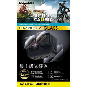 エレコム　ELECOM アクションカメラ用アクセサリ 液晶保護フィルム GoPro HERO9 Black ガラス セラミックコート 0.23mm 防指紋 光沢 AC-GP9BFLGGCS