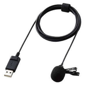 エレコム ELECOM クリップ付きピンマイク ウインドジャマー付 USB?A 収納ポーチ付 1.8m ブラック HS-MC09UBK エレコム ELECOM クリップ付きピンマイク ウインドジャマー付 USB?A 収納ポーチ付 1.8m ブラック HS-MC09UBK
