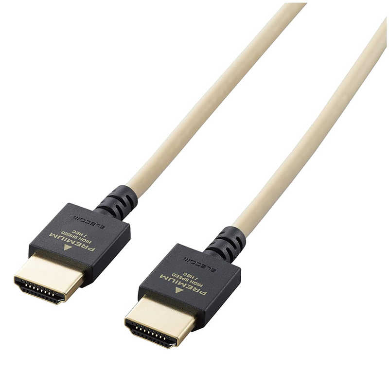 エレコム　ELECOM エレコム　ELECOM HDMIケーブル Premium HDMI ベージュ [1m /HDMI⇔HDMI /スタンダードタイプ /4K対応] DH-HDP14EY10BE DH-HDP14EY10BE