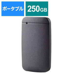 エレコム ELECOM 外付けSSD ポータブル USB3.2(Gen1)対応 Type-C & Type-Aケーブル付属 250GB ブラック データ復旧サービスLite付 ブラック ESDEFA0250GBKR