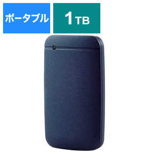 エレコム ELECOM 外付けSSD ポータブル USB3.2(Gen1)対応 Type-C & Type-Aケーブル付属 1TB ネイビー データ復旧サービスLite付 ネイビー ESDEFA1000GNVR