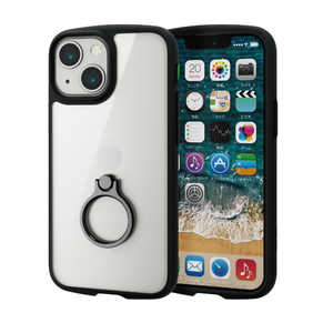 エレコム　ELECOM iPhone 13 mini 5.4インチ ハイブリッドケース TOUGHSLIM PM-A21ATSLFCRBK