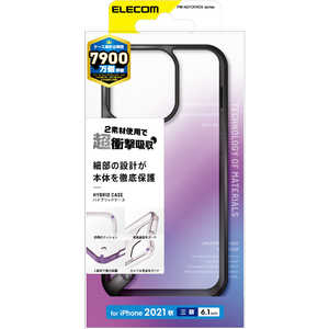 エレコム　ELECOM iPhone 13 Pro 3眼 ハイブリッドケース スタンダ PM-A21CHVCKBK