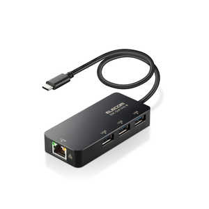 エレコム ELECOM LANアダプター 有線 タイプC Giga USBハブ付 (USB-A×3) EDC-GUC3H2-B エレコム ELECOM LANアダプター 有線 タイプC Giga USBハブ付 (USB-A×3) EDC-GUC3H2-B