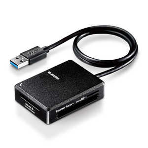 エレコム ELECOM メモリリーダライタ/超高速タイプ/USB3.0対応/ケーブル50cm/SD+microSD+MS+CF対応/ブラック MR3-C402BK