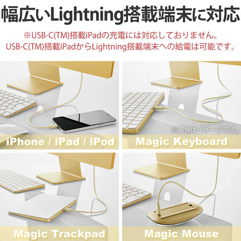 エレコム　ELECOM エレコム　ELECOM USB-C ⇔ Lightningケーブル [充電 /転送 /1m /USB Power Delivery /MFi認証] イエロー U2C-APCL10YL U2C-APCL10YL