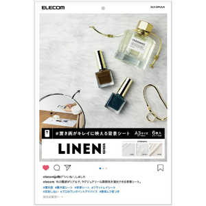 �G���R�� ELECOM �B�e�p�w�i�V�[�g LINEN A3�T�C�Y 6���� DGA-BPA3LN