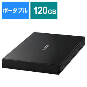 エレコム ELECOM 外付けSSD USB-A接続 [120GB /ポータブル型] ブラック ESDEJ0120GBKR