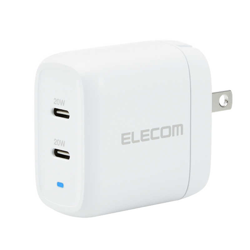 エレコム　ELECOM エレコム　ELECOM AC充電器 スマホ タブレット用 USBPD対応 USB-C2ポート MPA-ACCP25WH MPA-ACCP25WH