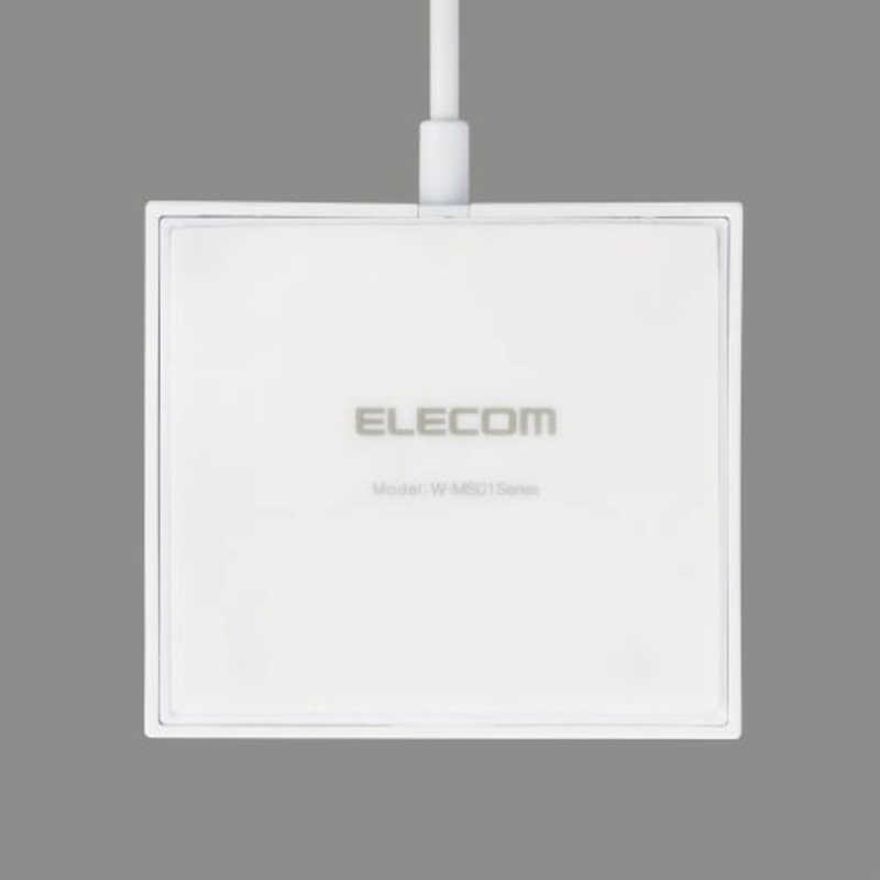 エレコム　ELECOM エレコム　ELECOM 【アウトレット】ワイヤレス充電器 マグネット内蔵 5W スタンド 1.5m W-MS01WH W-MS01WH